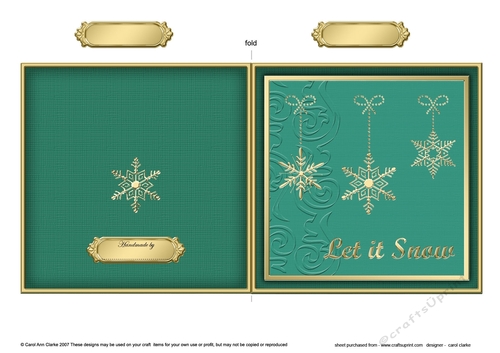 Christmas Snowflakes Quick Cut and Fold Card 