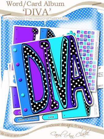 Diva Word Book Kit in Plum