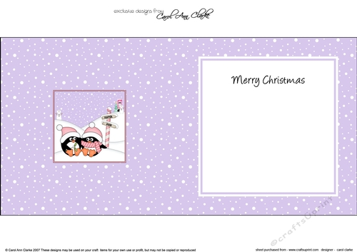 Christmas Pip Penguin is at the North Pole insert square landscape