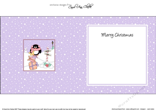 Christmas Pip Penguin is at the North Pole insert square landscape