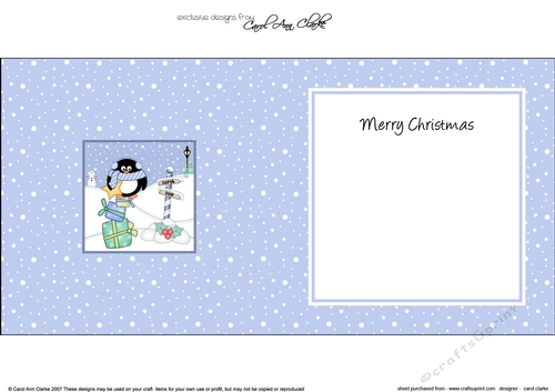 Christmas Pip Penguin is at the North Pole insert square landscape