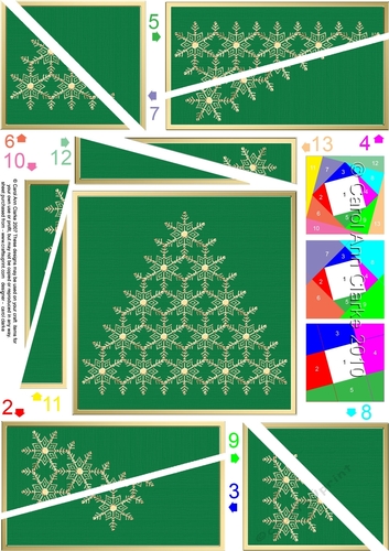 Christmas Snowflake Tree Twisted Spiral Side Stacker