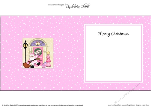 Santa at the Christmas Door matching insert square landscape