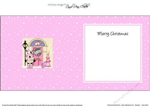 Milly Moo Cow at the Christmas Door matching insert square landscape