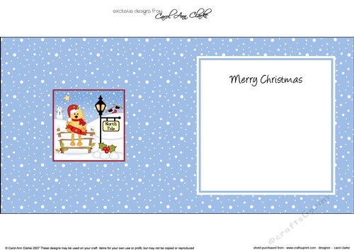 Cute Christmas Quackers is at the North Pole insert square landscape