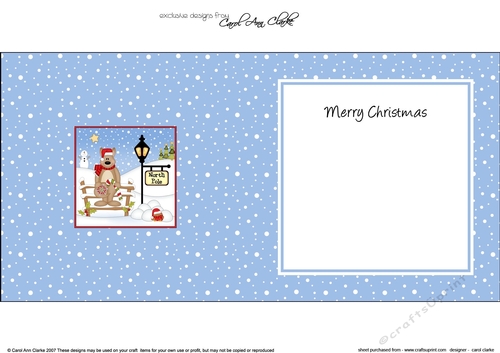 Cute Christmas Kangaroo is at the North Pole insert square landscape