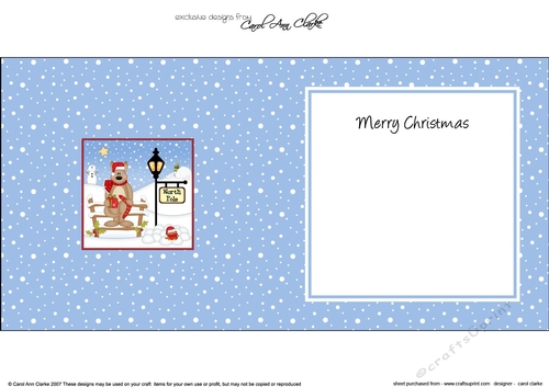 Cute Christmas Kangaroo is at the North Pole insert square landscape