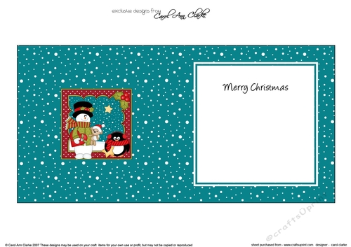Christmas Snowman Rio is in Love insert square landscape