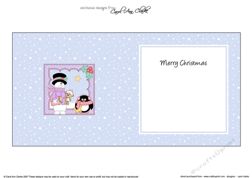 Christmas Snowman Rio is in Love insert square landscape