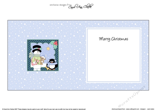 Christmas Snowman Rio is in Love insert square landscape