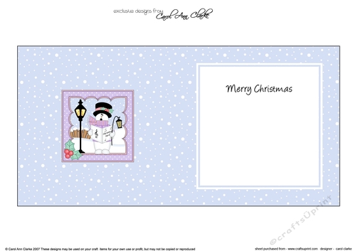 Christmas Snowman Rio is Carol Singing insert square landscape