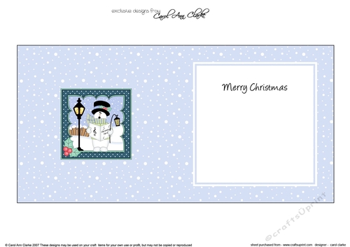 Christmas Snowman Rio is Carol Singing insert square landscape