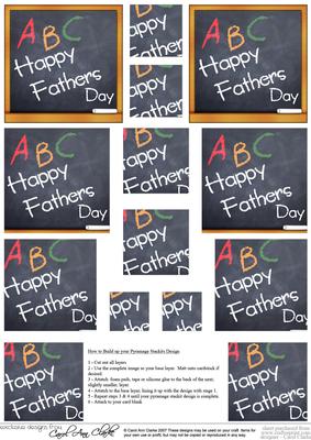 Happy Fathers Day!! Blackboard Pyramage Sheet