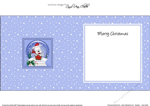 Christmas Snowglobe Jock Westie Dog matching insert square landscape
