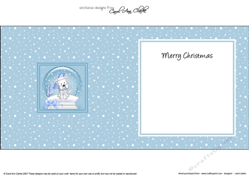 Christmas Snowglobe Jock Westie Dog matching insert square landscape