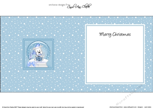 Christmas Snowglobe Jock Westie Dog matching insert square landscape