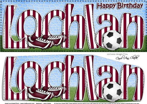 Large DL Happy Birthday LOCHLAN 3D decoupage