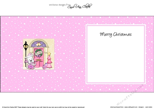 Cute Jock Westie Dog at the Christmas Door matching insert square landscape