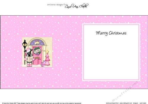 Cute Maisie Scottie Dog at the Christmas Door matching insert square landscape