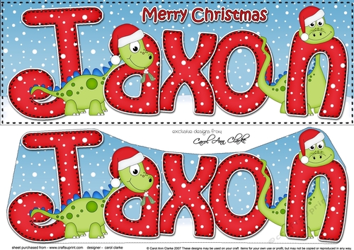 Large DL Merry Christmas EVIE 3D decoupage 