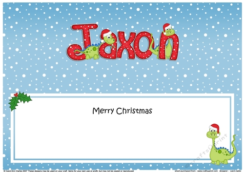 Large DL Merry Christmas JAXON insert