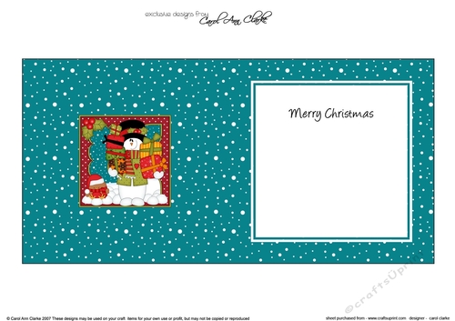 Christmas Snowman Rio Snowman Rio has lots of Presents insert square landscape