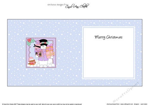 Christmas Snowman Rio Snowman Rio has lots of Presents insert square landscape