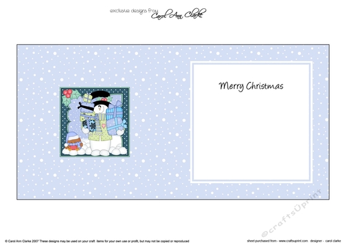 Christmas Snowman Rio Snowman Rio has lots of Presents insert square landscape
