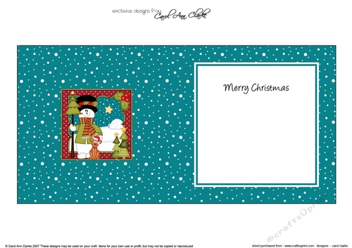 Christmas Snowman Rio Snowman Rio has an Xmas Tree insert square landscape