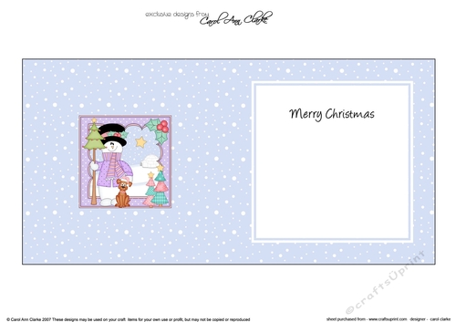 Christmas Snowman Rio Snowman Rio has an Xmas Tree insert square landscape