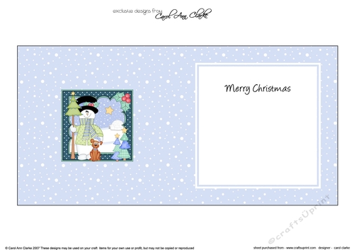 Christmas Snowman Rio Snowman Rio has an Xmas Tree insert square landscape