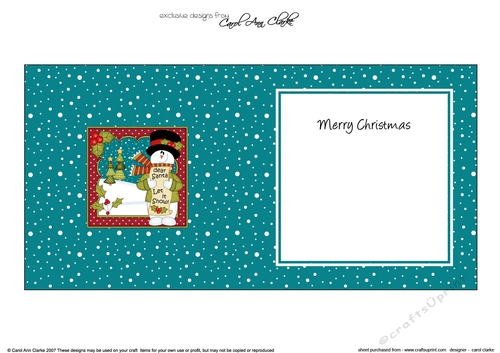 Christmas Snowman Rio Snowman Rio wants it to Snow insert square landscape