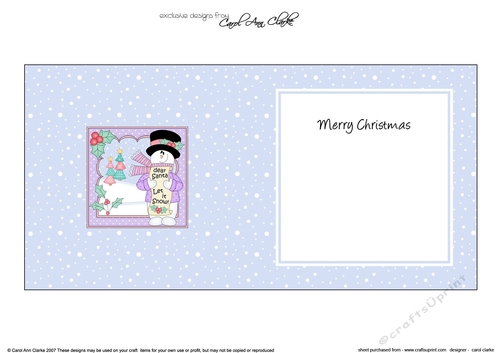 Christmas Snowman Rio Snowman Rio wants it to Snow insert square landscape