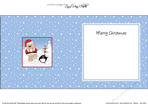 Christmas Livvy Bear is at the North Pole insert square landscape
