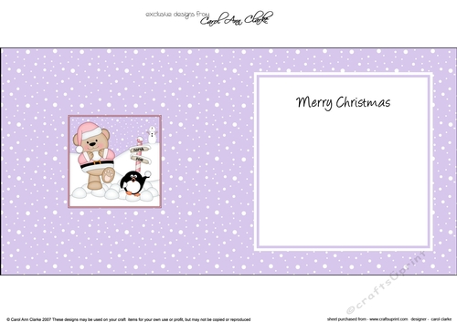 Christmas Livvy Bear is at the North Pole insert square landscape