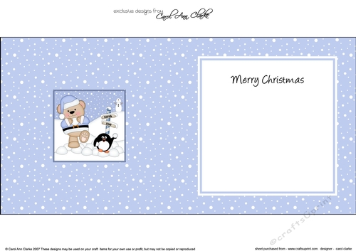 Christmas Livvy Bear is at the North Pole insert square landscape