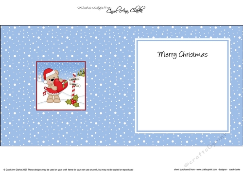 Christmas Livvy Bear is at the North Pole insert square landscape