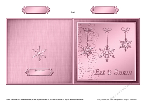 Christmas Snowflakes Quick Cut and Fold Card 