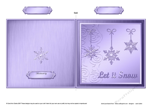 Christmas Snowflakes Quick Cut and Fold Card 