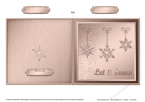 Christmas Snowflakes Quick Cut and Fold Card 