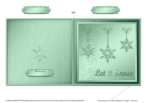Christmas Snowflakes Quick Cut and Fold Card 