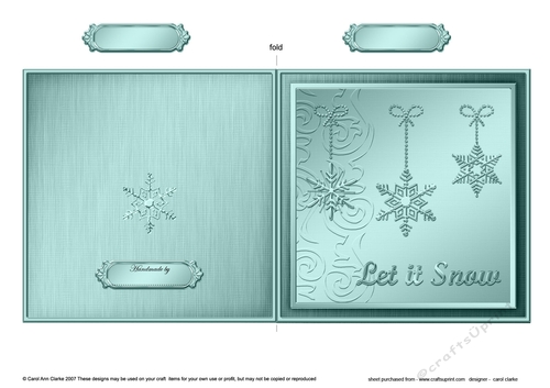 Christmas Snowflakes Quick Cut and Fold Card 
