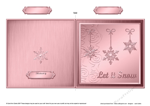 Christmas Snowflakes Quick Cut and Fold Card 