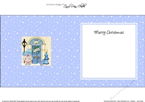 Cute Little Robin at the Christmas Door matching insert square landscape