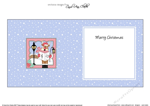 Christmas Rudolph is Carol Singing insert square landscape