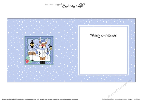 Christmas Rudolph is Carol Singing insert square landscape