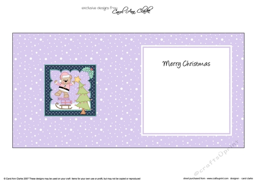 Cute Christmas Livvy Bear puts the Star on the Xmas Tree insert square landscape