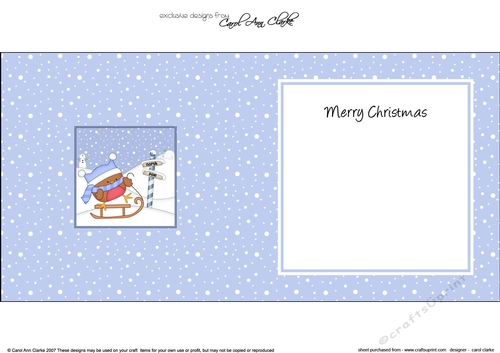 Christmas Bobbin Robin is at the North Pole insert square landscape