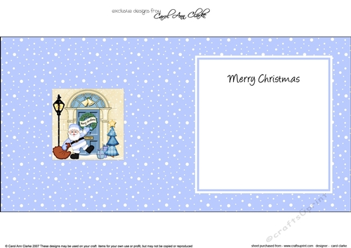 Santa is at the Christmas Door matching insert square landscape
