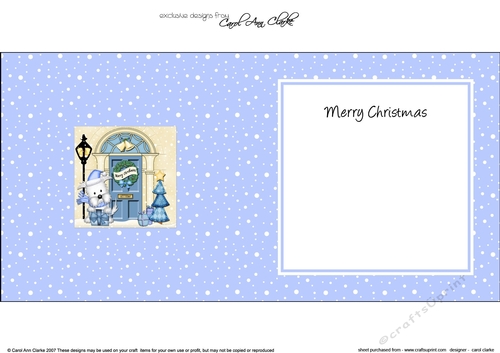 Cute Westie Dog is at the Christmas Door matching insert square landscape